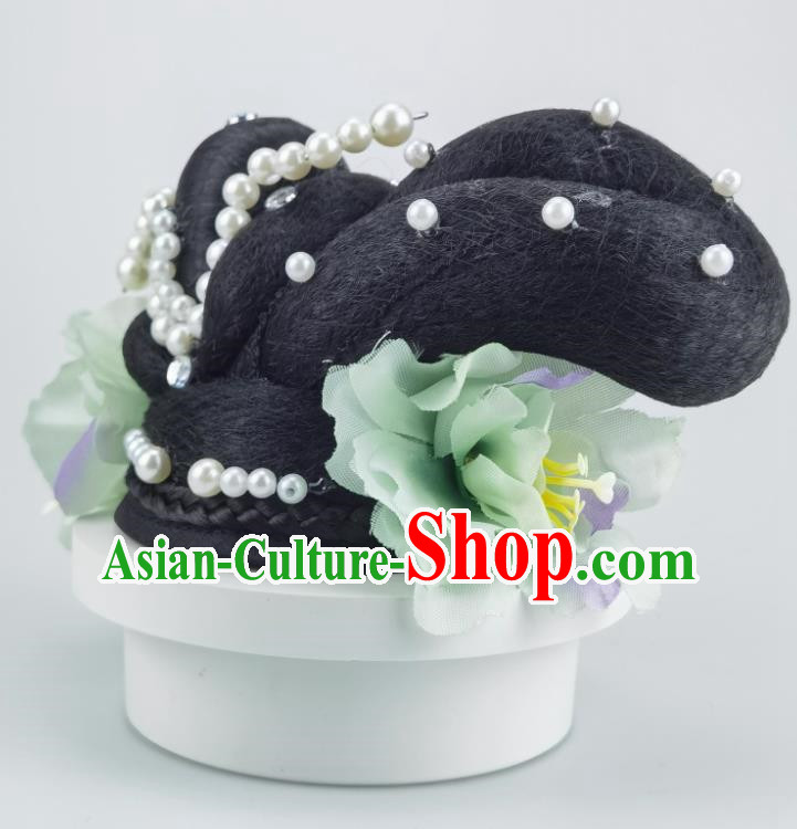 Classical Dance Drunk Qingbo Original Headdress Hanfu Wig Bag Dance Hair Accessories Art Test Headdress Costume Performance Headdress