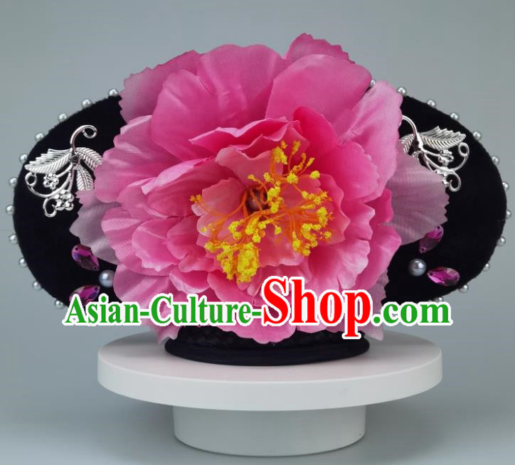 Princess Princess Tiara Palace Lady Hat Ancient Costume Wig Palace Hair Package Qing Dynasty Princess Hat Noble Manchu Jewelry