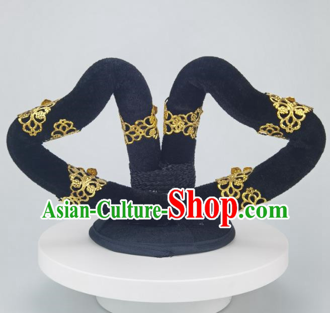 Dunhuang Headdress Heart Shaped Hair Accessories Classical Dance Wig Hanfu Tang Suit Hair Bag Tang Dynasty Accessories Hair Ornaments