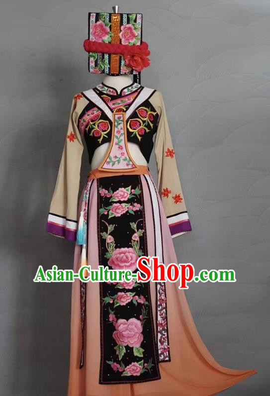 Qiang Performance Costumes Minority Costumes Stage Costumes A Basket Of Autumn Dance Costumes Taoli Cup Art Test Costumes