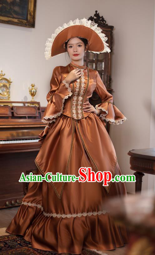 European th Century Retro Aristocratic Dress Court Costume Drama Basil Dress Classical Long Dress