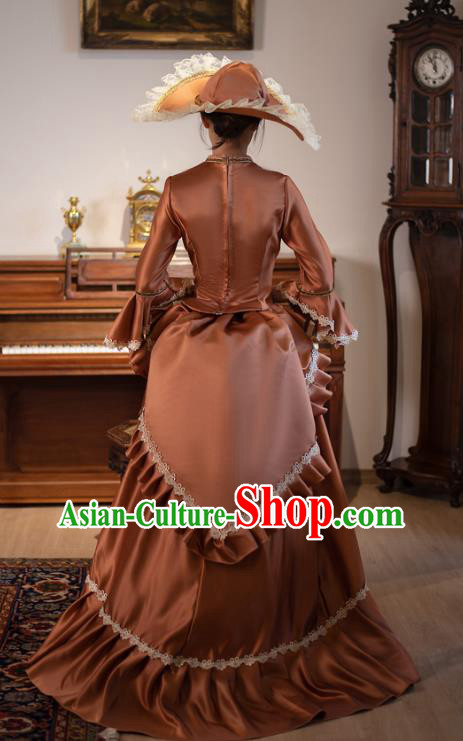 European th Century Retro Aristocratic Dress Court Costume Drama Basil Dress Classical Long Dress
