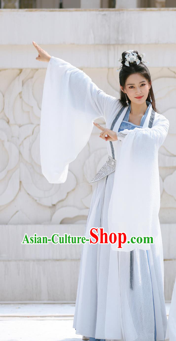 Chinese Ancient Goddess Clothing Xian Xia TV Series Sword and Fairy 4 Super Heroine Su Yao Dresses