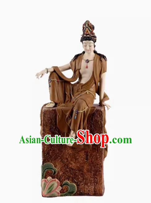 Chinese Shiwan Ceramics Arts Avalokita Statue Buddhisattva Collection