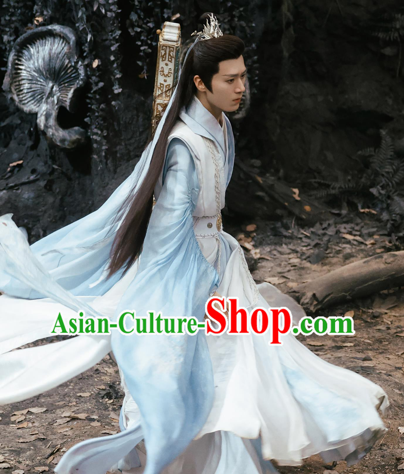 Xian Xia Drama Sword and Fairy 4 Super Hero Murong Zi Ying Garment Costumes Ancient Chinese Swordsman Clothing