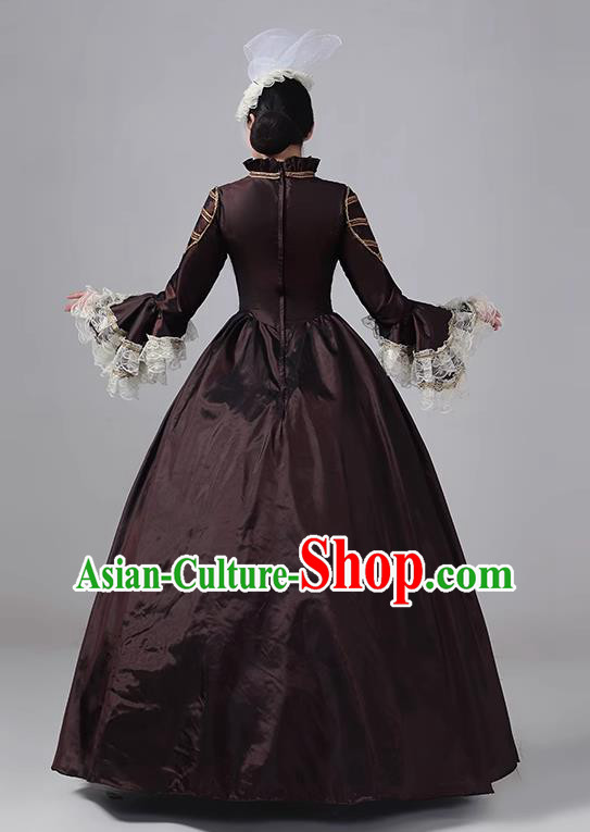 Coffee Stage Show Clothing Drama Costume European Court Dress French Medieval Aristocratic Long Dress Retro Princess Garment