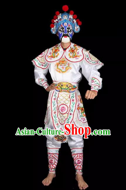 White Chaoshan Yingge Parade Costumes Martial Arts Performance Costumes Liangshan Heroes Opera Prince Xiaojia