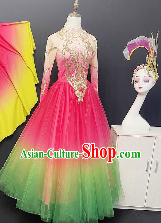 CCTV Spring Festival Gala All The Best Same Style Costumes Opening Dance Swing Skirt Song And Dance Long Skirt