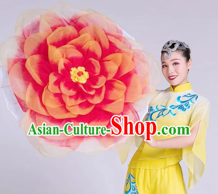 Red Dance Prop Umbrella Peony Flower Umbrella Dance Stage Performance Umbrella Party Performance Opening Dance Stage Hand Held Flower Umbrella