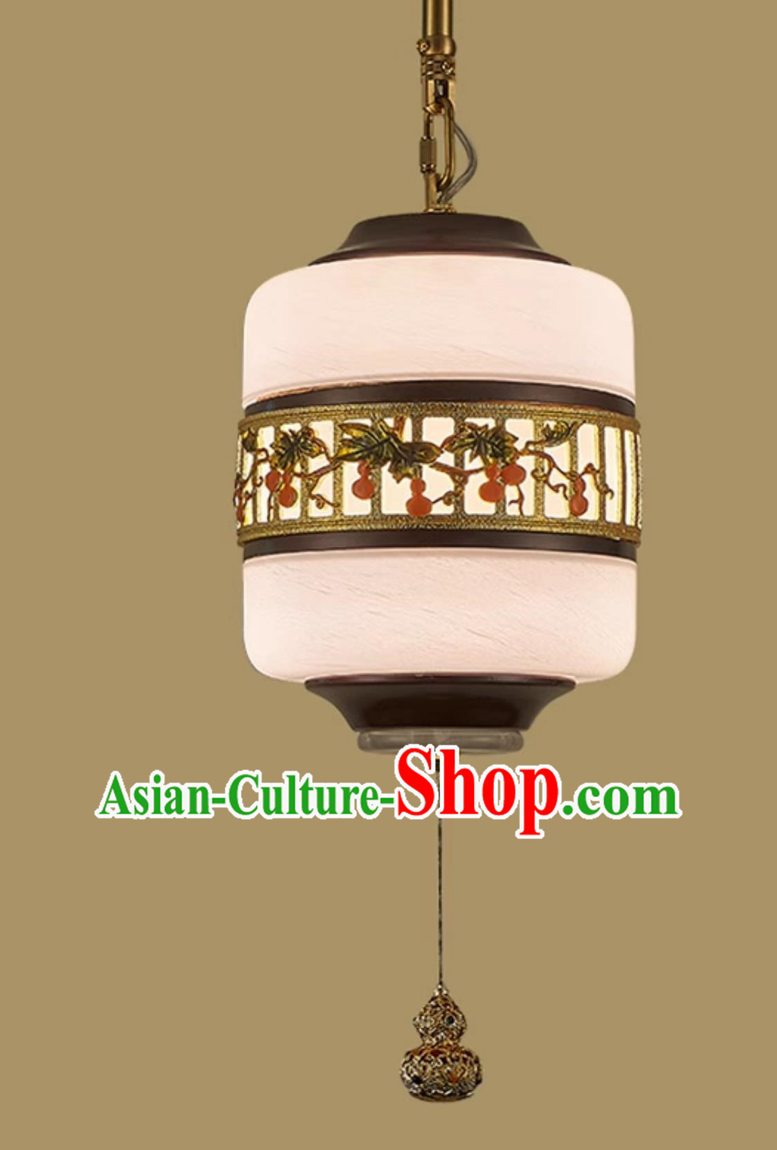 8 Inches Diameter Chinese Style Bedroom Chandelier Dining Room Study Lamp Solid Wood Lamp