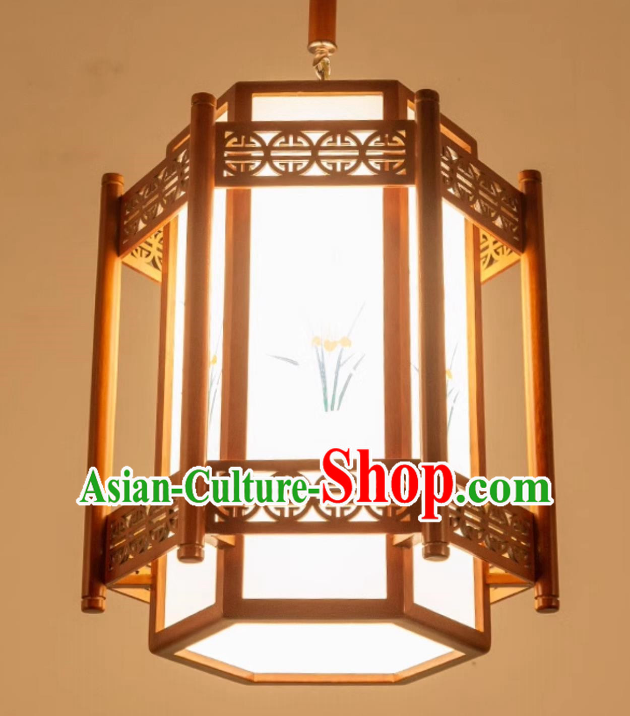 18 Inches High School Style Chandelier Antique Lantern Solid Wood Aisle Light