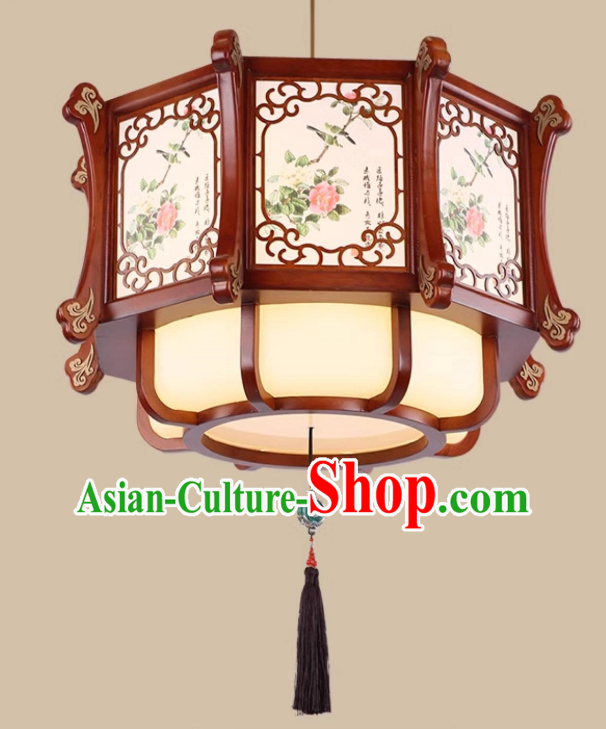 24 Inches High School Style Lantern Chandelier Solid Wood Teahouse Hot Pot Restaurant Ancient Building Restaurant Lamp Classical Palace Lamp Chinese Style