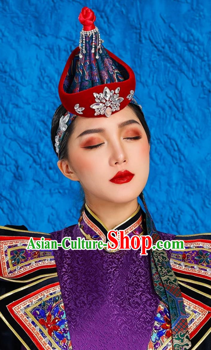 Ethnic Style Ancient Crown Mongolian Exotic Hat Hair Accessories Bride Dance Performance