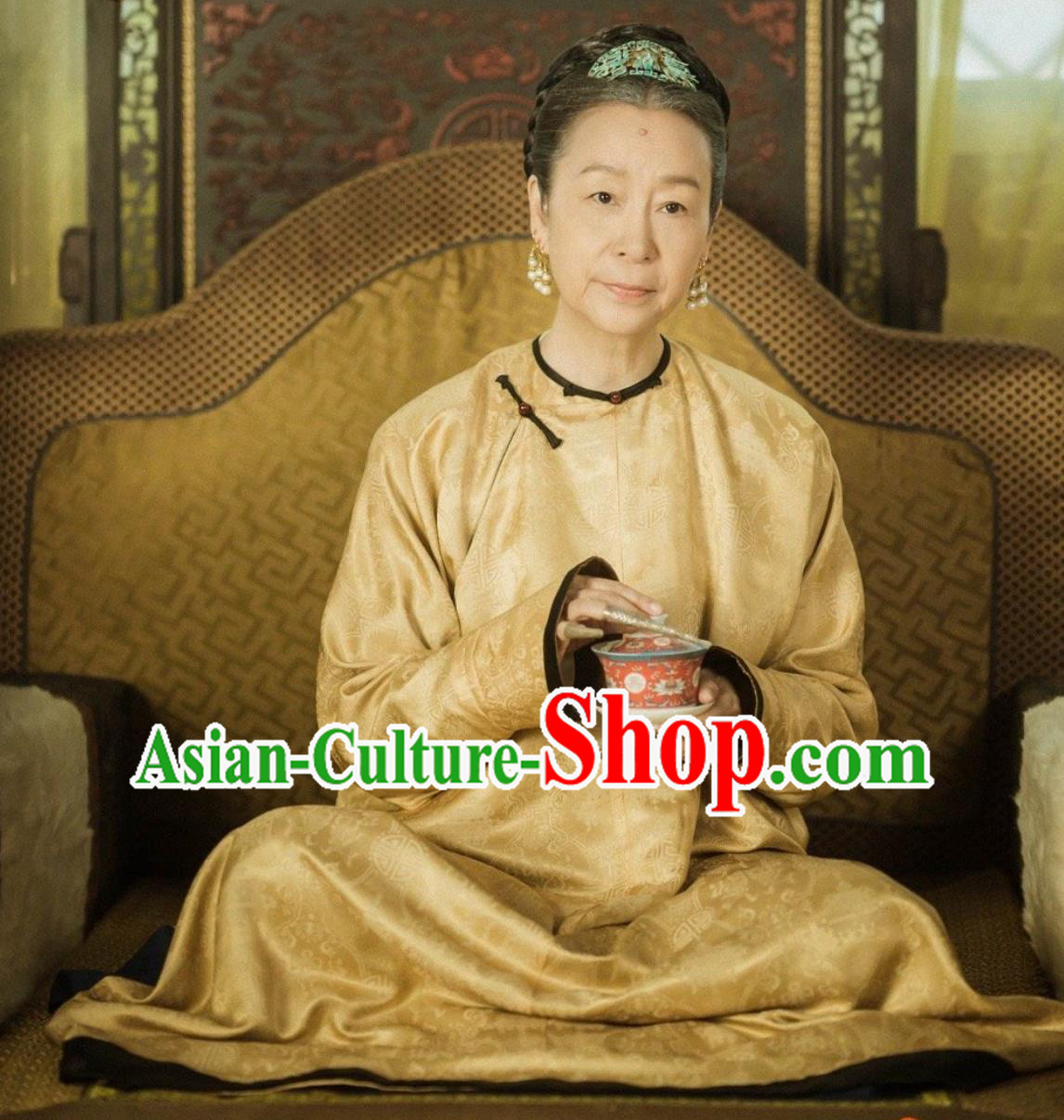 China Historical Drama The Long River Empress Dowager Xiaozhuang Dresses Ancient Qing Dynasty Queen Mother Garment Costumes