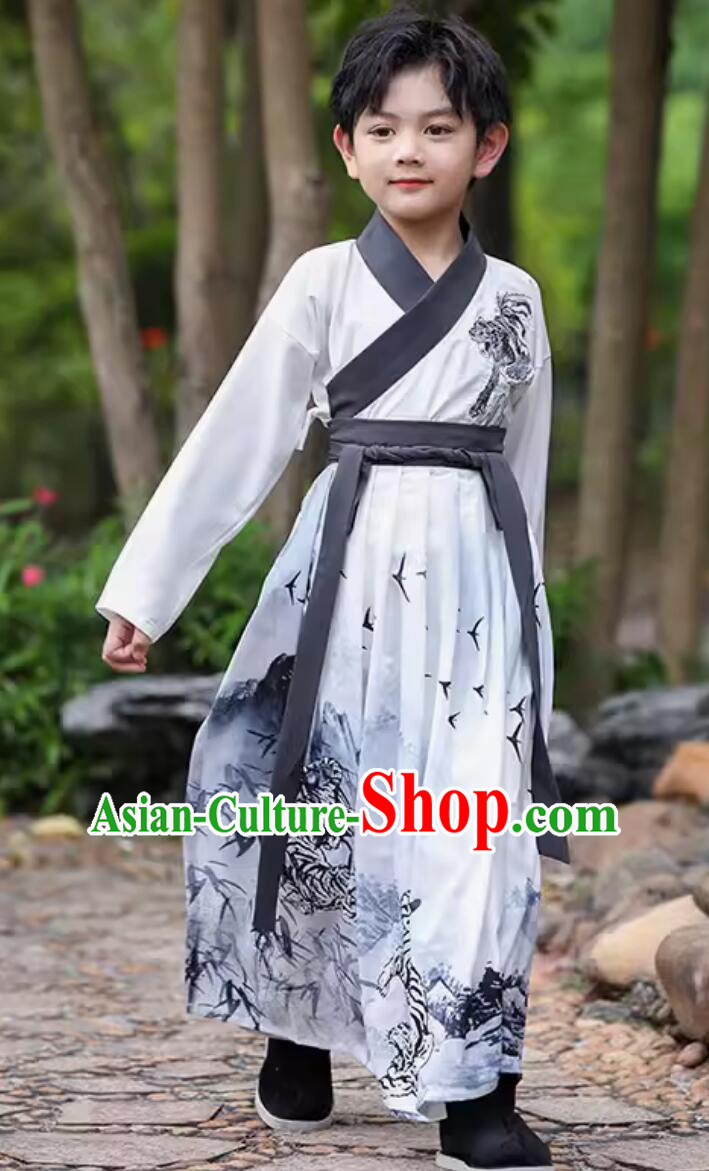 Chinese Children Hanfu Ancient Kids Clothing Ming Dynasty Boy Costumes