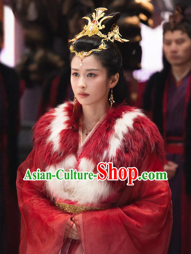 Chinese Ancient Empress Clothing 2024 Xian Xia TV Series The Last Immortal Fox Queen Hong Ruo Red Dresses