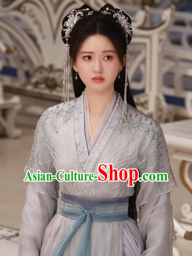 2024 Xian Xia TV Series The Last Immortal Maid Lady A Yin Dress Chinese Ancient Fairy Princess Clothing