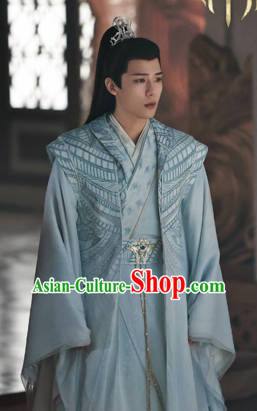 Chinese Ancient Swordsman Blue Clothing 2024 Xian Xia TV Series The Last Immortal Young Hero Gujin Yuan Qi Garment Costumes