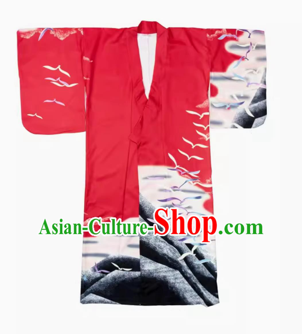 Japanese Traditional Garments Classical Furisode Kimono Asian Japan National Dress for Women