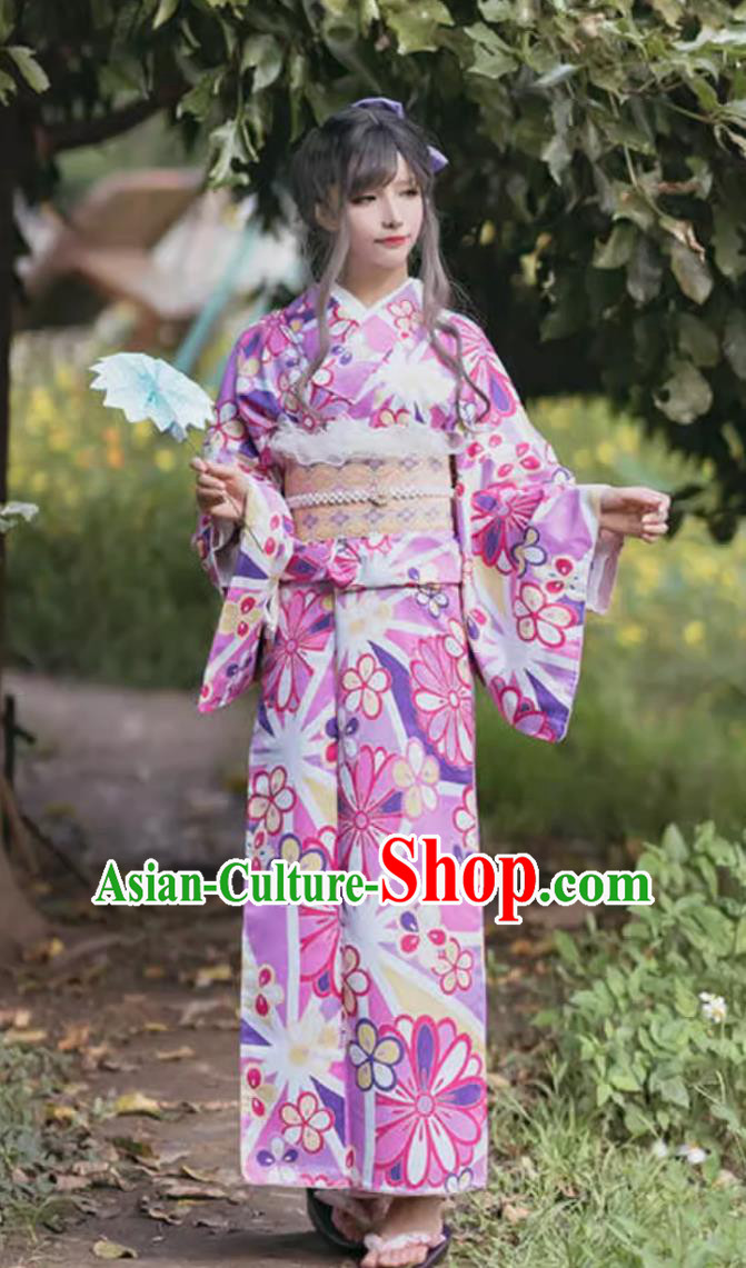 Japanese Clothing Female Cherry Blossom Kimono Formal Japanese Style Improved Kimono Spring Costume