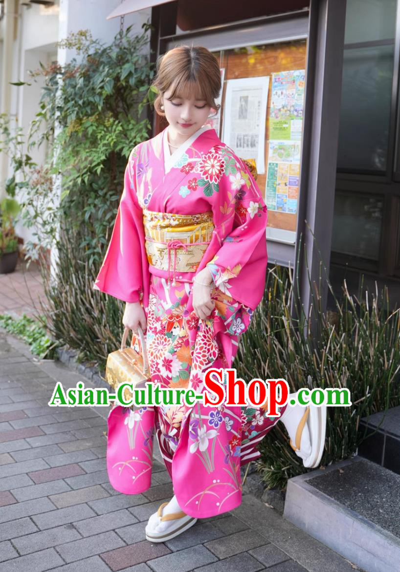 Japanese Traditional Kimono Ceremony Formal Dress Large Shocksleeves Costume