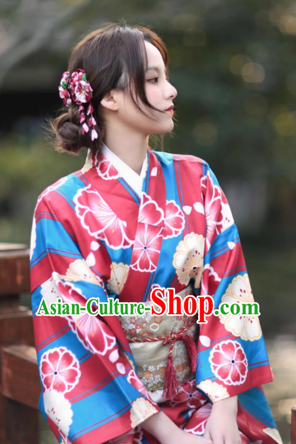 Kimono Women Formal Attire Japanese Style Improved Kimono Bathrobe For Girls