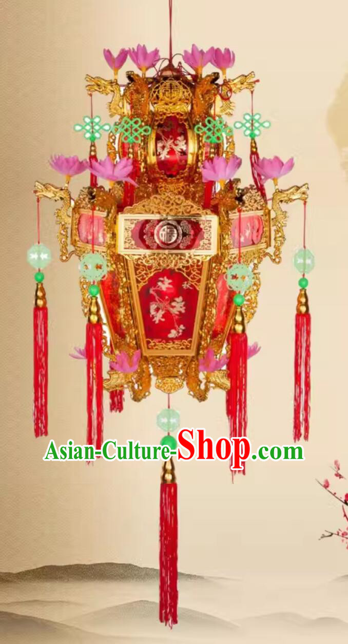 Chinese Handmade Palace Lantern Rotating Lamp Traditional New Year Lantern