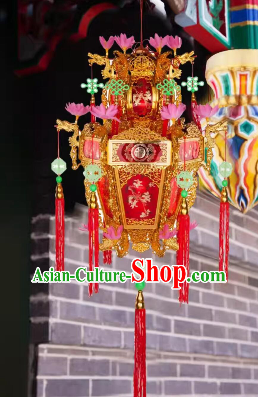 Chinese Handmade Palace Lantern Rotating Lamp Traditional New Year Lantern