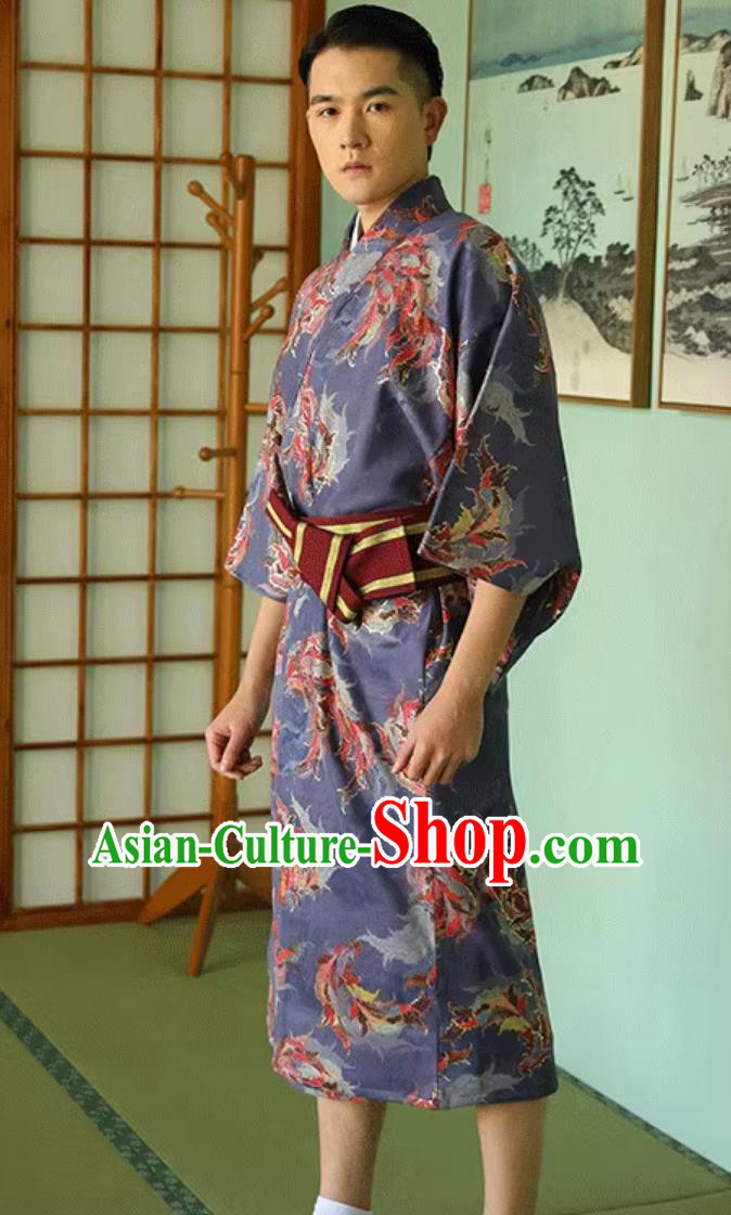 Japanese Kimono Male Samurai Kimono Traditional Japanese COS Suit