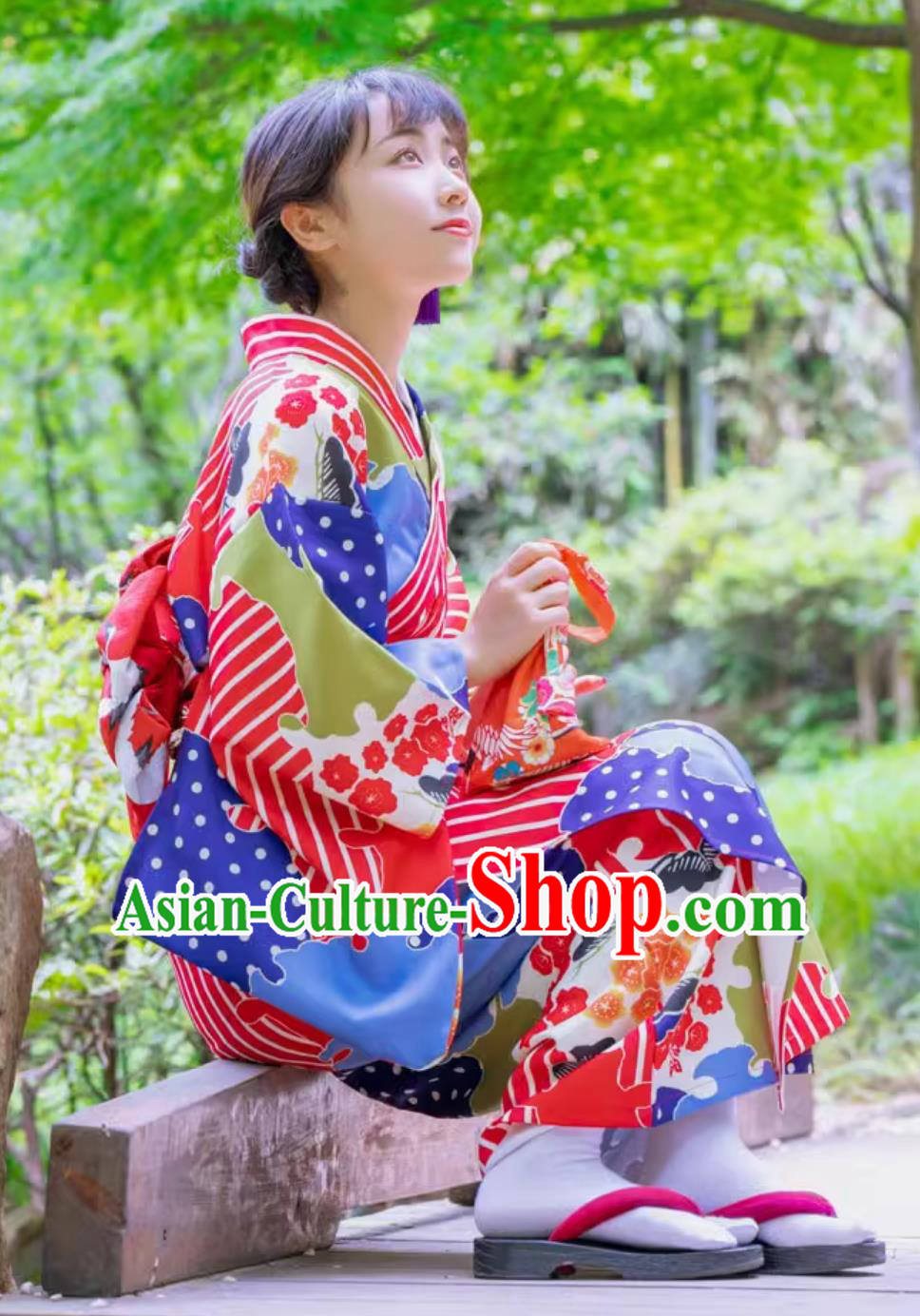 Japanese Kimono Women Formal Clothing Bathrobe