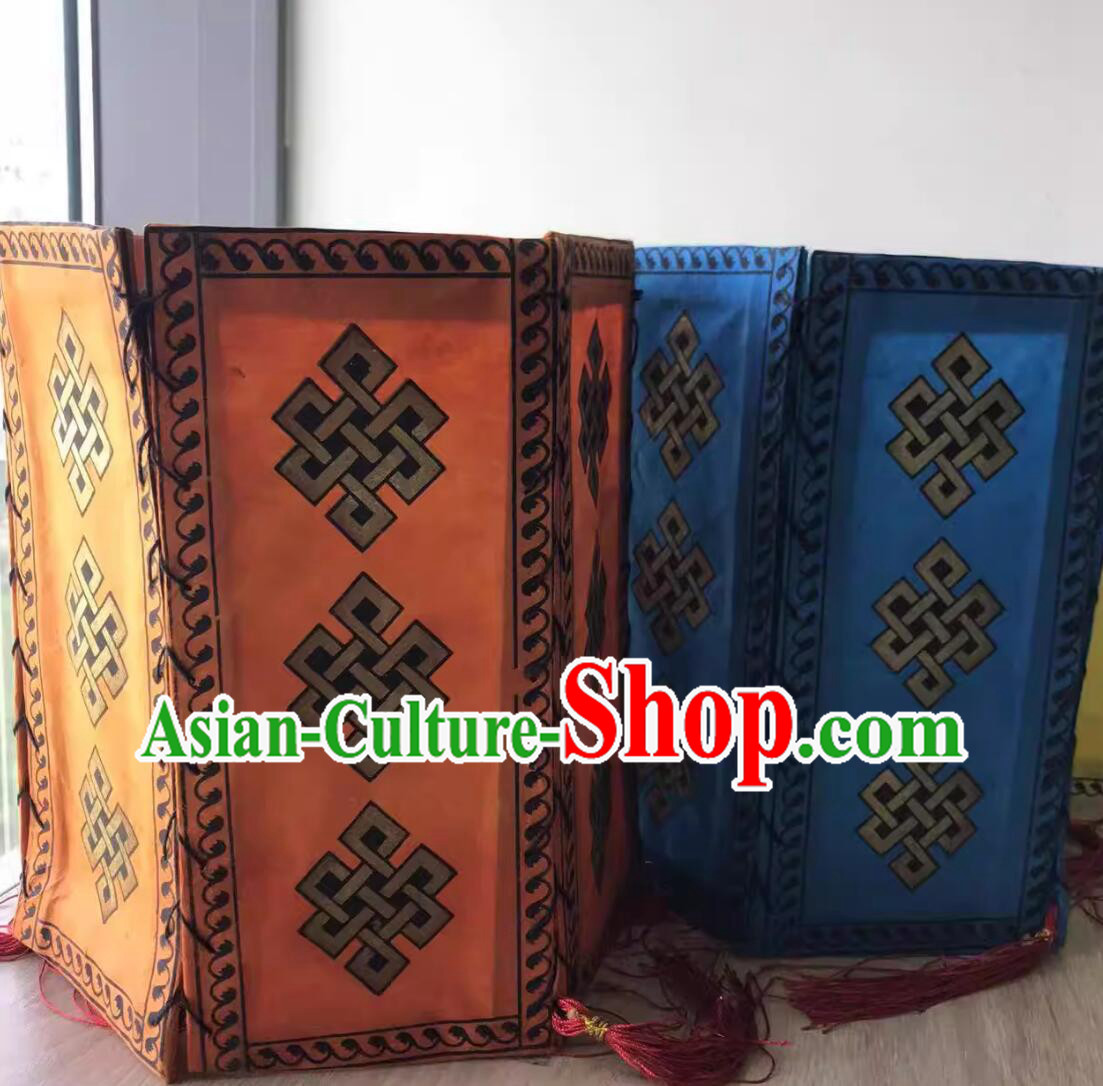 Top Paper Lampshade Chinese Tibetan Decoration Light Handmade Traditional Lantern Shade