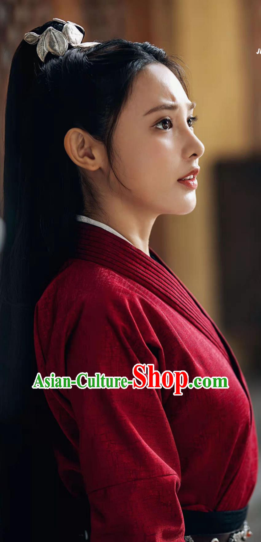 Chinese Ancient Swordsman Red Costumes TV Series Jun Jiu Ling Heroine Dress