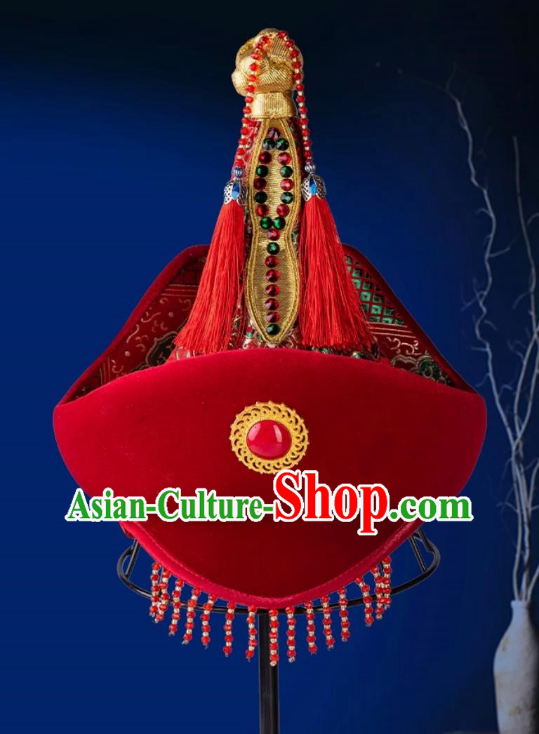 Mongolian Women Hats Exotic Headwear High End Ethnic Catwalk Hats