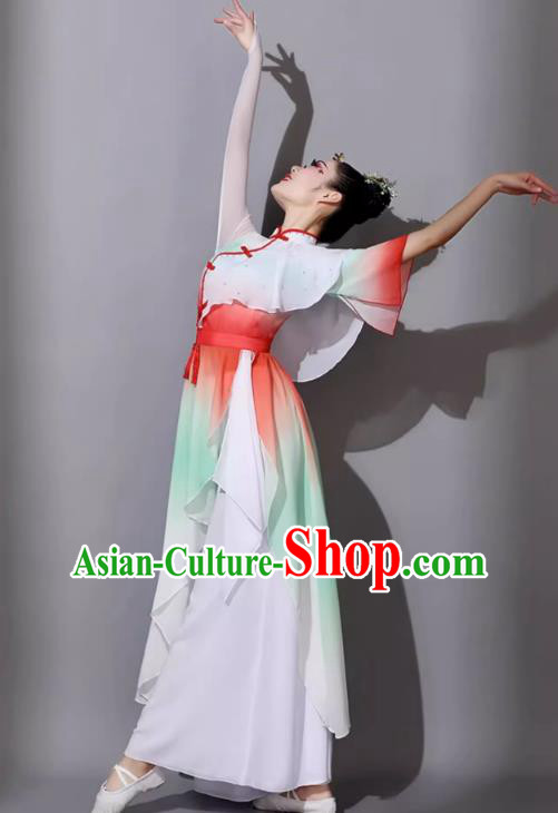 Classical Dance Performance Outfit Women Graceful Solo Dance Costume Chinese Fan Dance Clothing