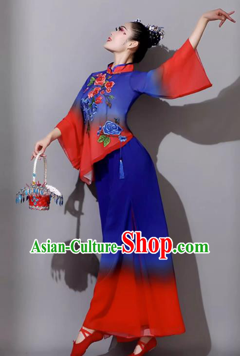 Yangko Costume Classical Dance Clothing Performance Costume Female Fan Dance Outfit