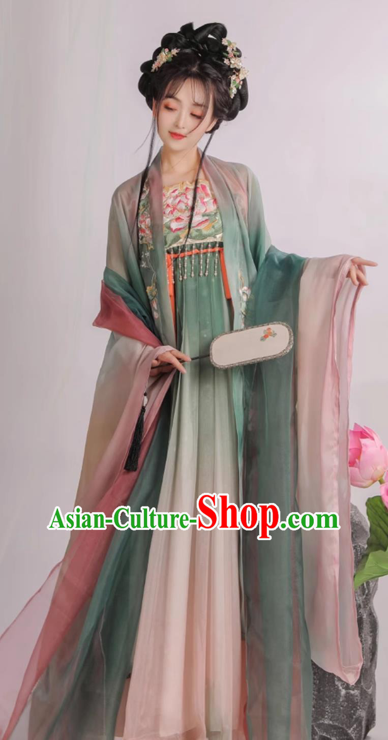 China Ancient Palace Princess Costumes Chinese Traditional Clothing Tang Dynasty Woman Hanfu Dresses