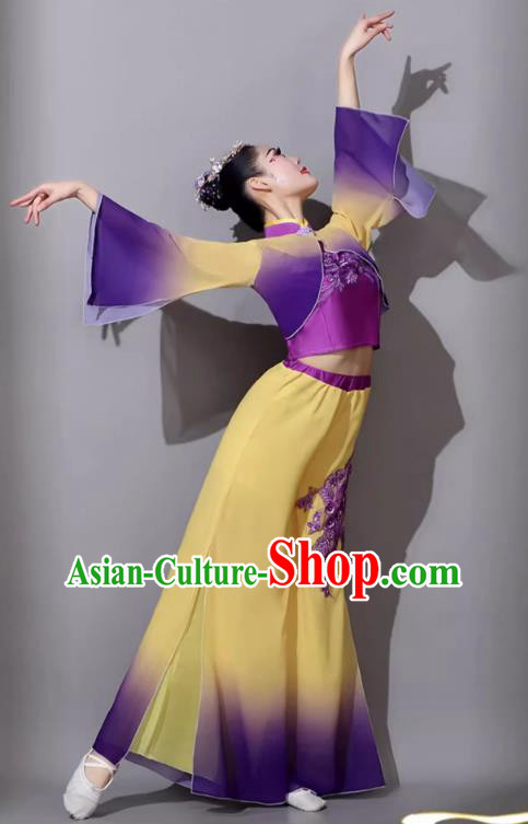 Chinese Jiaozhou Yangge Fan Dance Costume Yangko Dance Performance Costume For Women