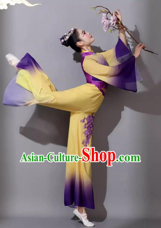 Chinese Jiaozhou Yangge Fan Dance Costume Yangko Dance Performance Costume For Women