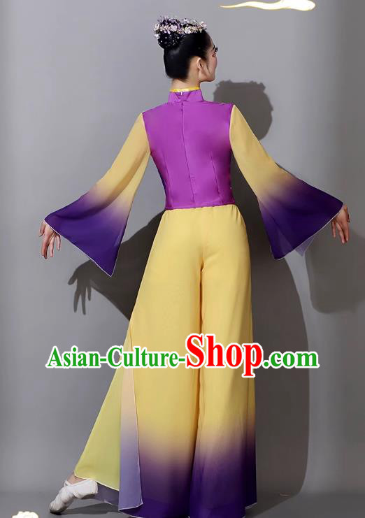 Chinese Jiaozhou Yangge Fan Dance Costume Yangko Dance Performance Costume For Women