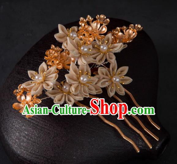 Hanfu Hairpin China Ancient Tang Dynasty Headwear Floral Hair Jewelry