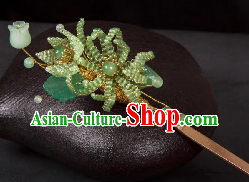 China Retro Qipao Pearl Hairpin Hanfu Hair Jewelry Ancient Princess Headpiece