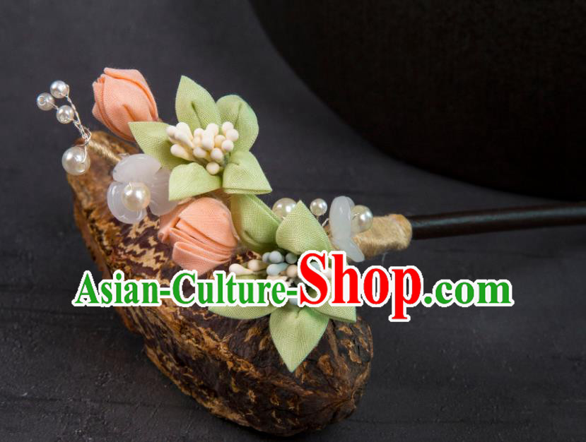 China Ancient Song Dynasty Young Lady Headpiece Retro Qipao Hairpin Hanfu Hair Jewelry
