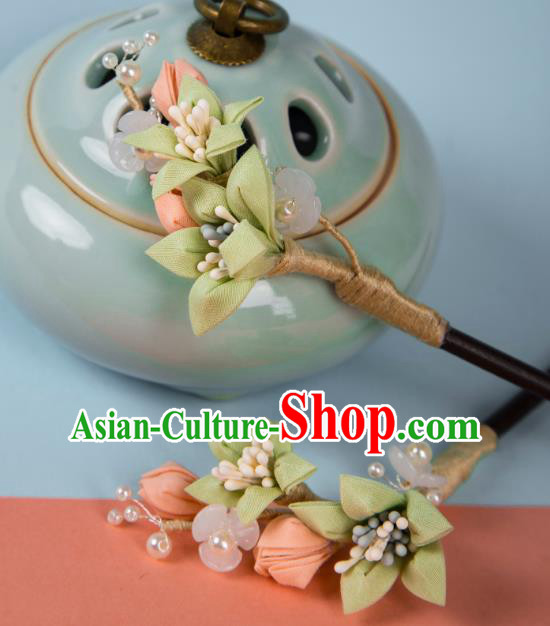 China Ancient Song Dynasty Young Lady Headpiece Retro Qipao Hairpin Hanfu Hair Jewelry