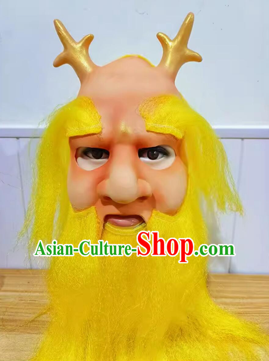 Top Handmade Dragon King of the South Sea Mask Chinese Journey to the West Ao Qin Headdress