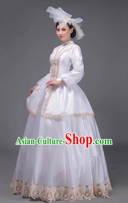 European Medieval Court Dress Baroque Period Retro Aristocratic Princess Costume Runway Drama Clothing
