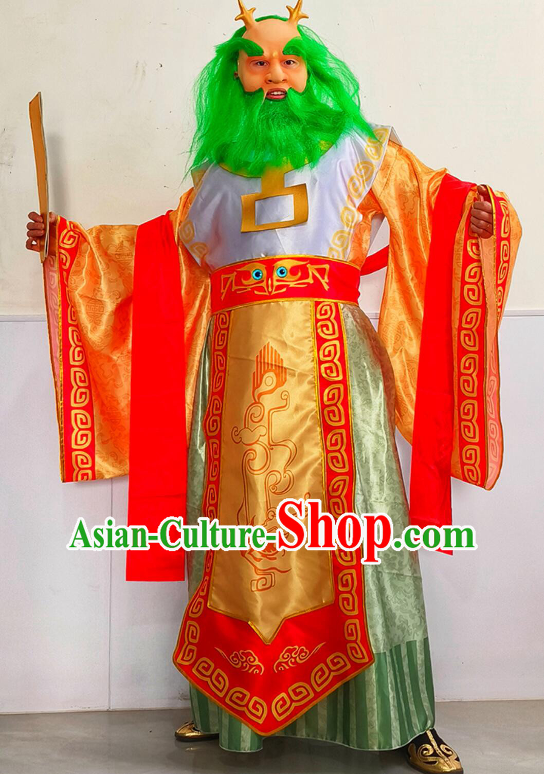China Journey to the West Dragon King of the Western Sea Ao Run Costumes Halloween Cosplay Clothing