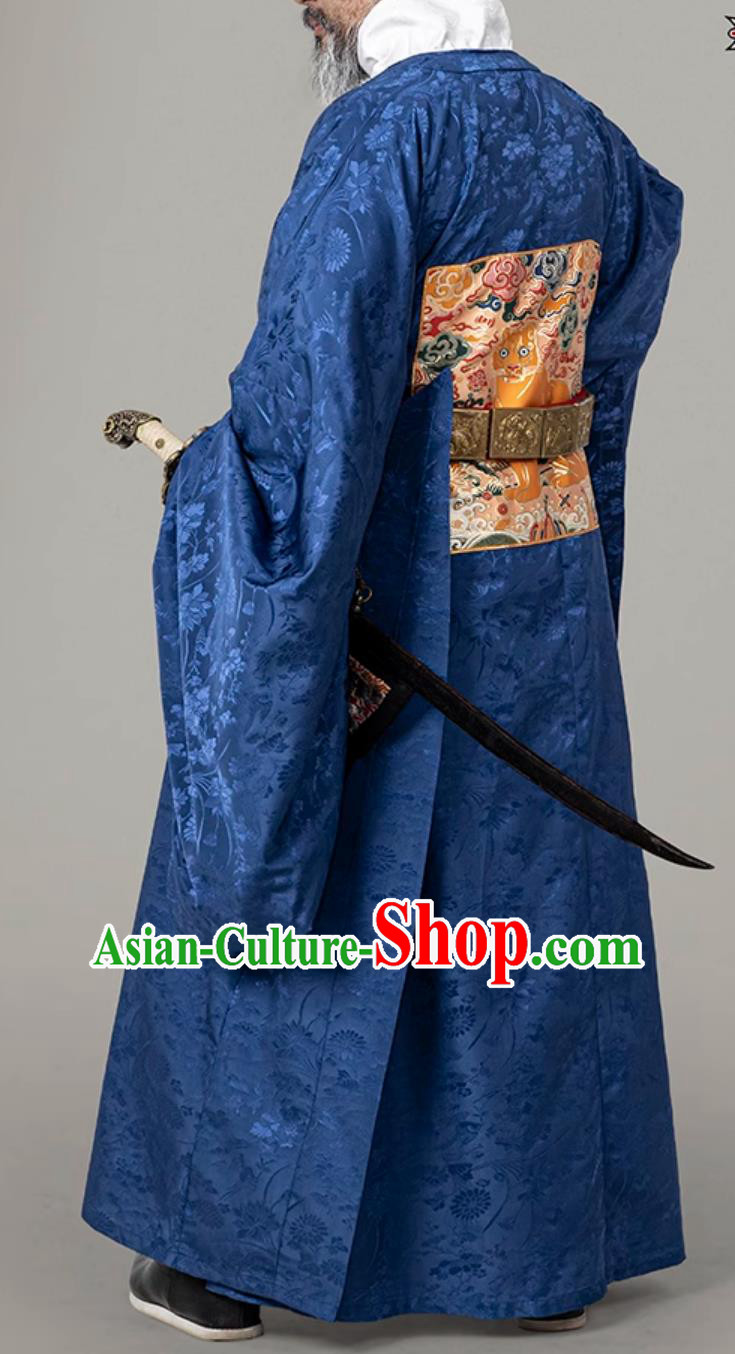 Ancient Chinese Sixth Rank military Official Costume Traditional Hanfu Ming Dynasty Military Officer Robe