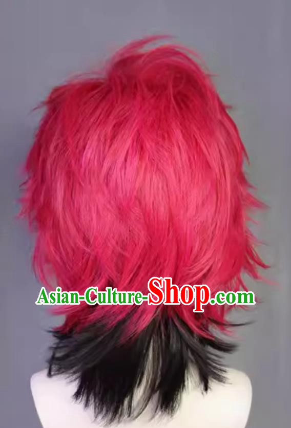 Shining Red And Black Gradient X JAPAN Hide Matsumoto Hideo Wig Young Hero Headdress