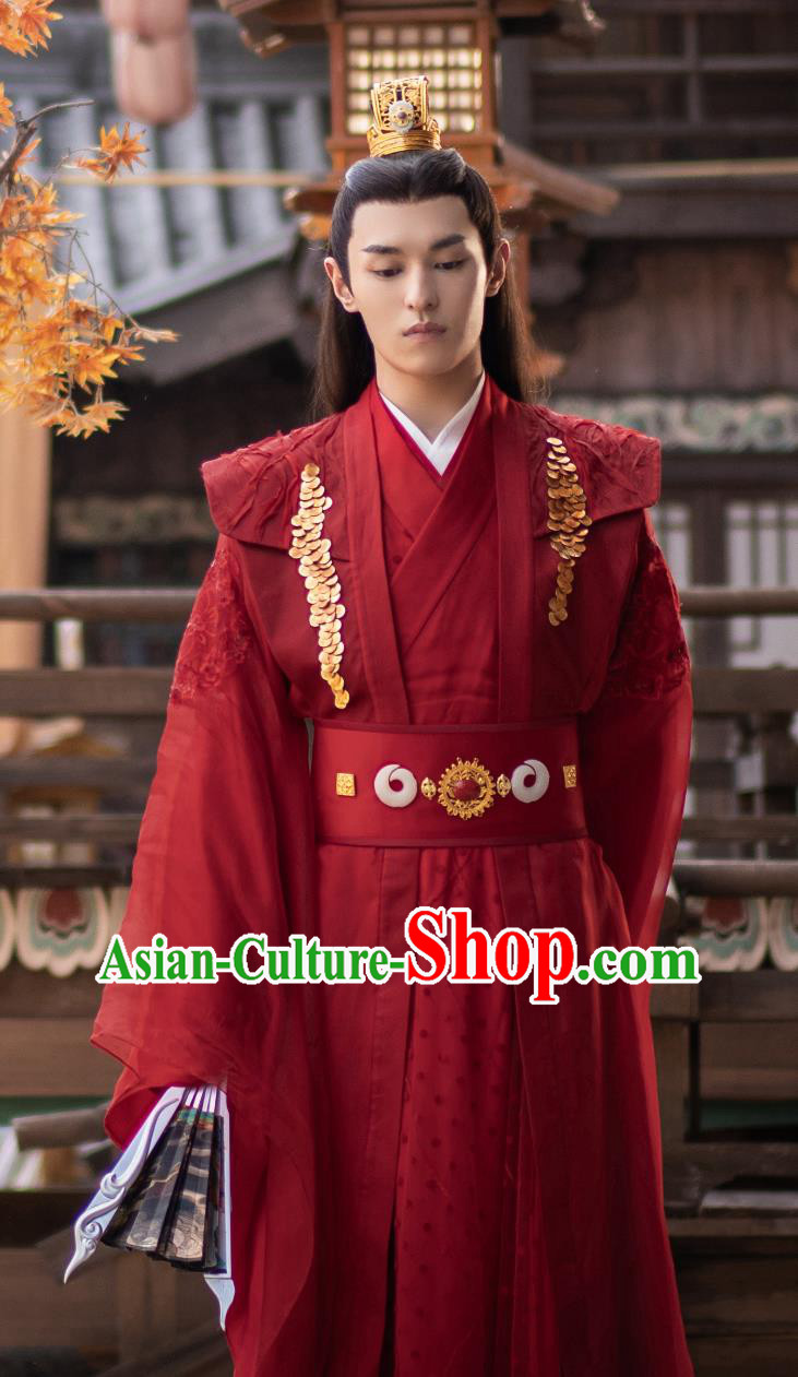 Hanfu Online Shop Ancient Chinese Wedding Clothing China TV Series Back From The Brink Prince Zhu Li Red Outfit