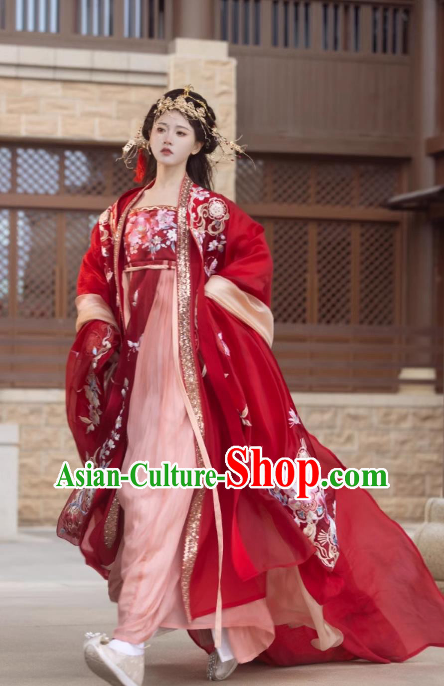Ancient Chinese Princess Clothing Ancient Wedding Costume Online Buy Traditional Hanfu Bride Red Dresses
